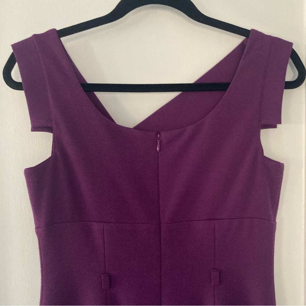 Adrianna Papell Black Halo Jackie O Purple Asymmetrical Sheath Dress - Picture 7 of 15